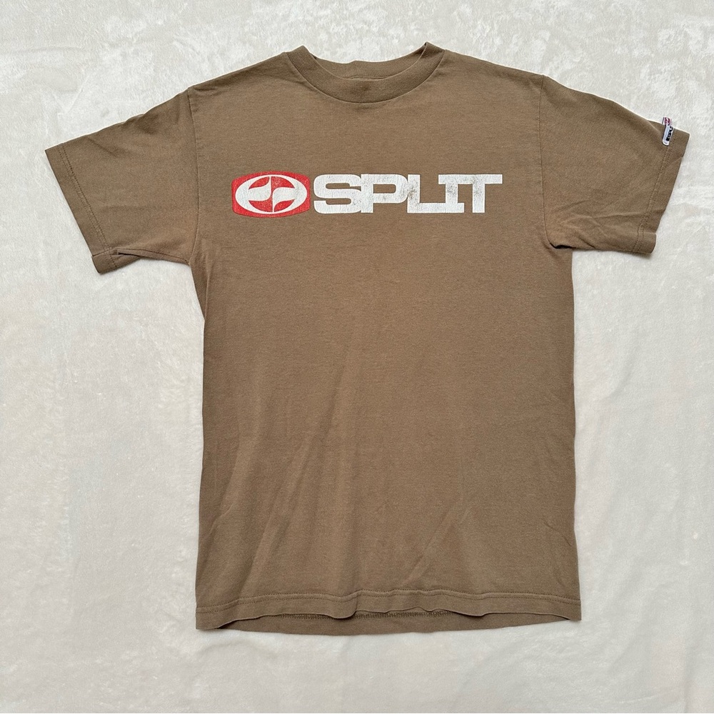 Split Men's Casual Tan Tee